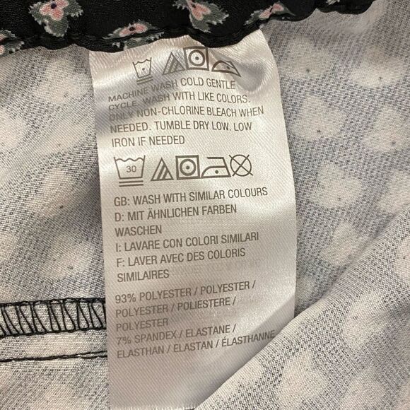 Isaac mizrahi Live black and pink patterned flat front dress pants - Picture 5 of 7